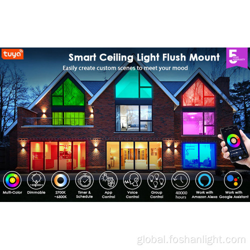 Smart Ceiling Light Speaker Macaron Smart Ceiling light Tuya Smart Manufactory